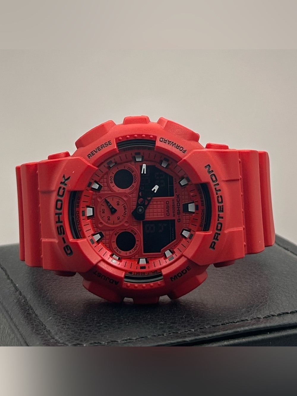 Casio G-Shock GA-100 Men’s Red Case And Strap Digital Quartz 51mm Watch